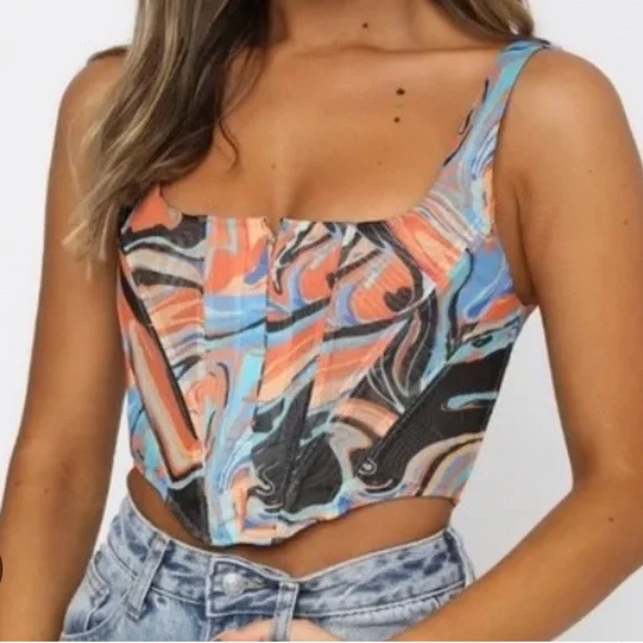 White Fox Something About You Corset Top size small NWT - Picture 3 of 6